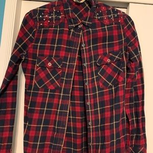 Forever 21 studded flannel